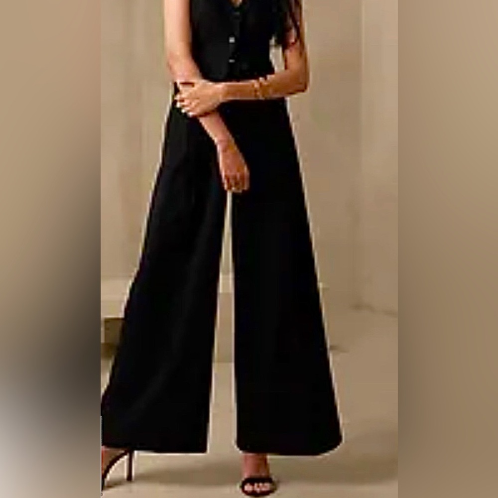 Banana Republic Wide Leg Flannel Trousers